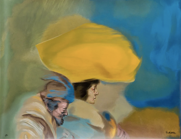 "Dos personajes" de Rafael Coronel