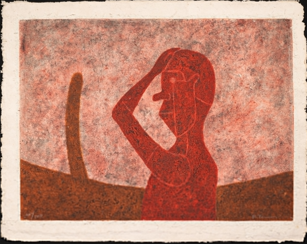 "Busto en rojo" de Rufino Tamayo