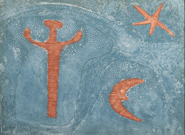 "Personaje, luna y estrella" de Rufino Tamayo