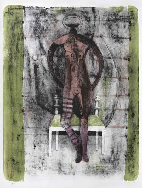 "Mujer con medias malva" de Rufino Tamayo