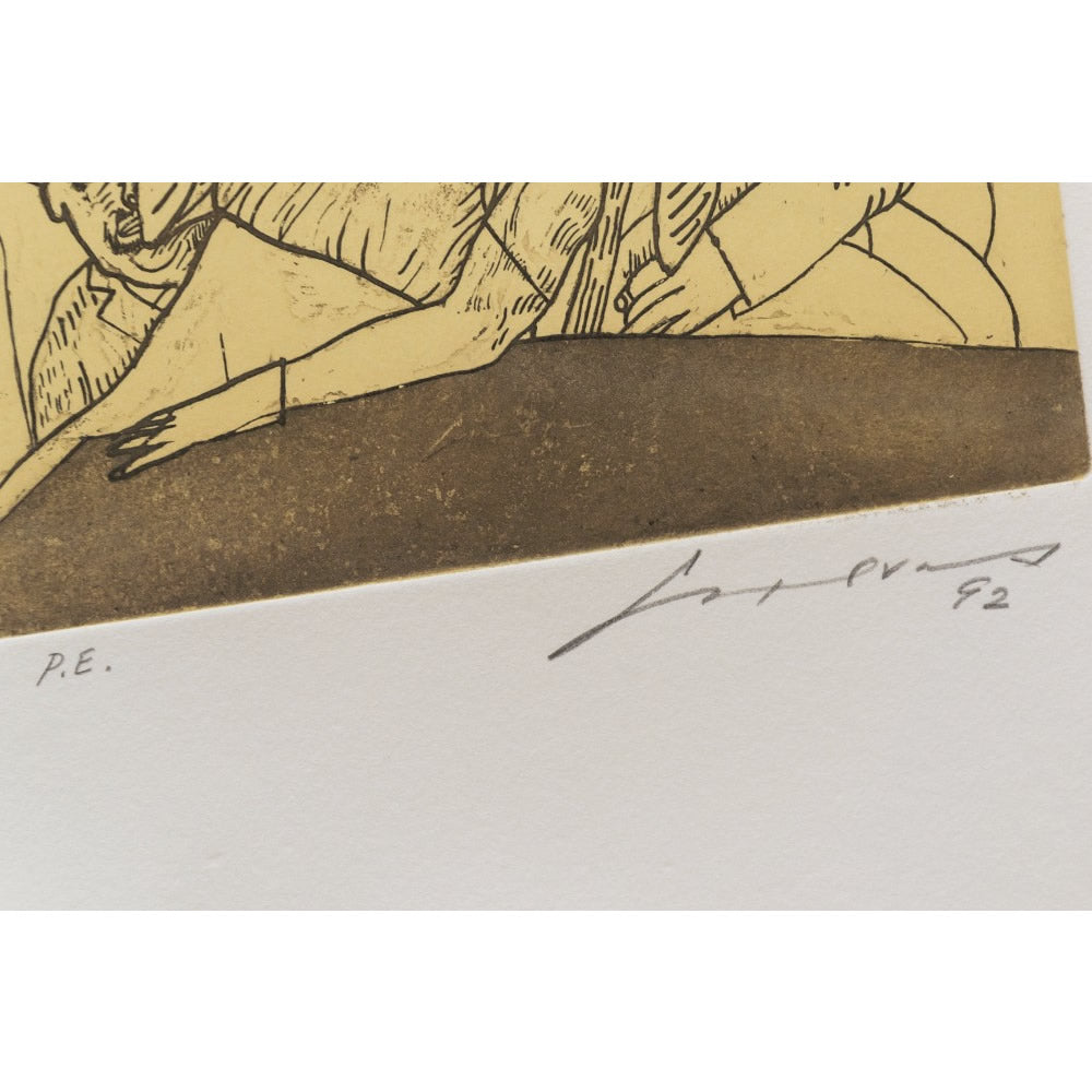 Autorretrato con Personajes de Tolstoi