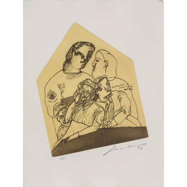 Autorretrato con Personajes de Tolstoi